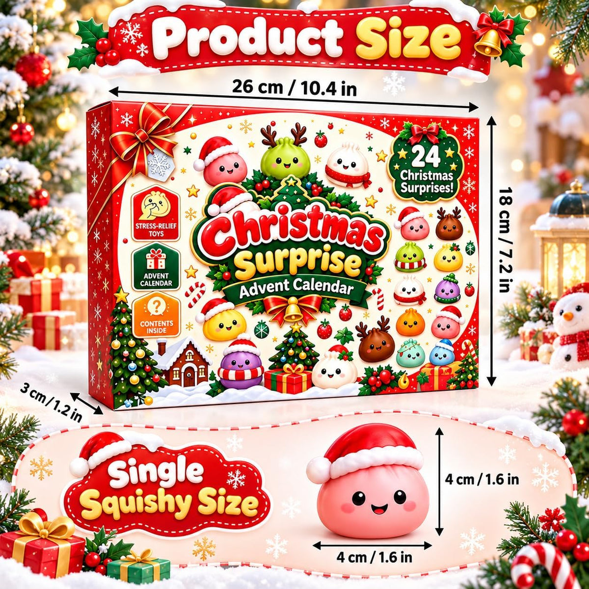 Novvi™ Christmas Squishy Advent Calendar 2026